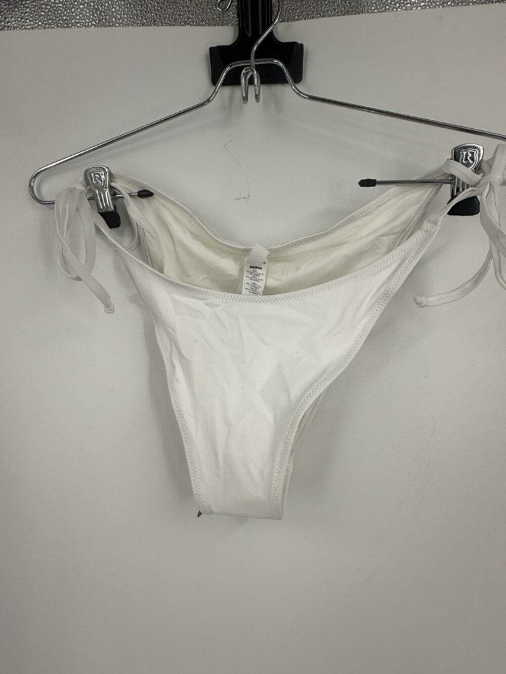Skims Recycled Swim Dippy Tie Bikini Bottom White Size Medium